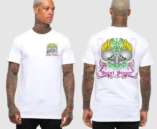 2 SKULLS TSHIRT | SAINT SINNER STREETWEAR