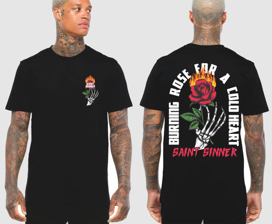 BURNING ROSE TSHIRT | SAINT SINNER STREETWEAR