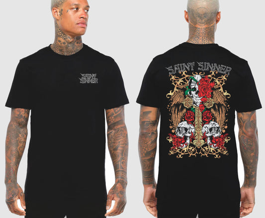 SKULL CROSS TSHIRT | SAINT SINNER STREETWEAR