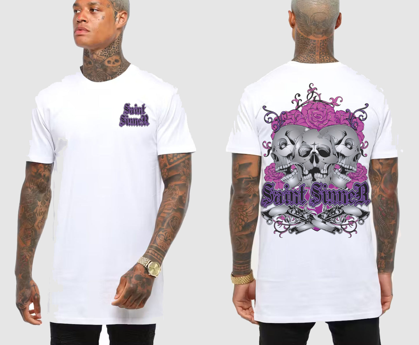 2 GUNS TALL TEE | SAINT SINNER STREETWEAR