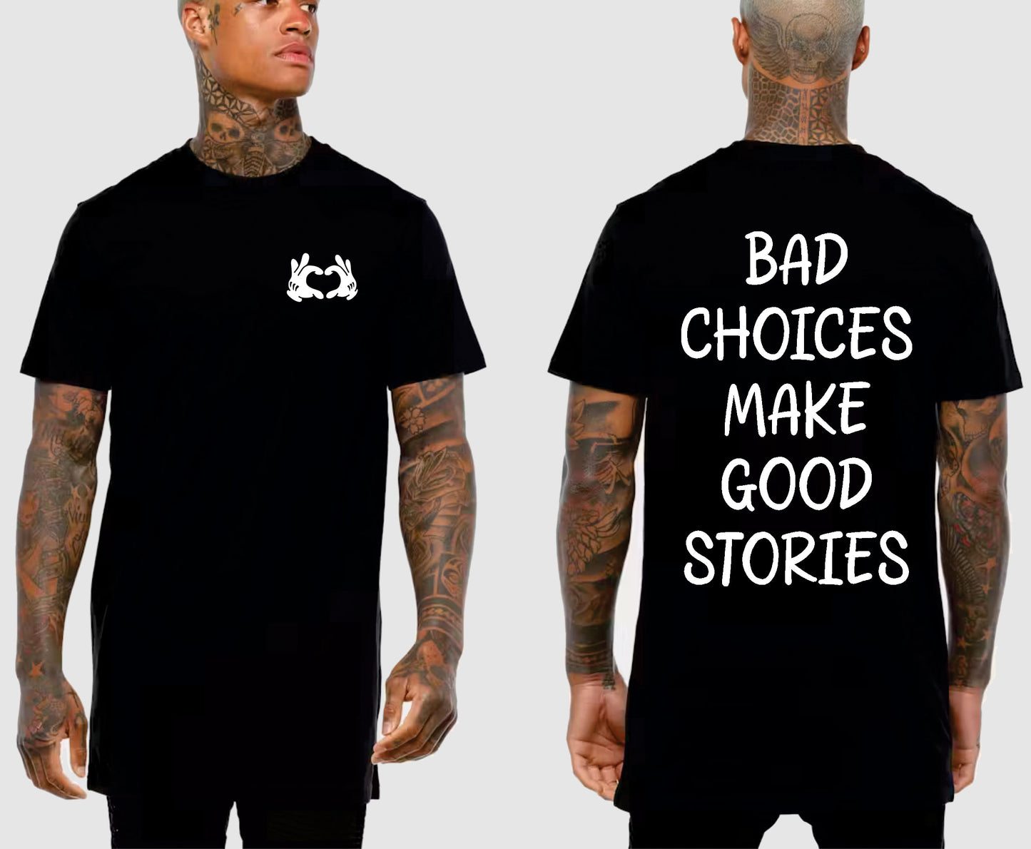 BAD CHOICES TALL TEE | SAINT SINNER STREETWEAR