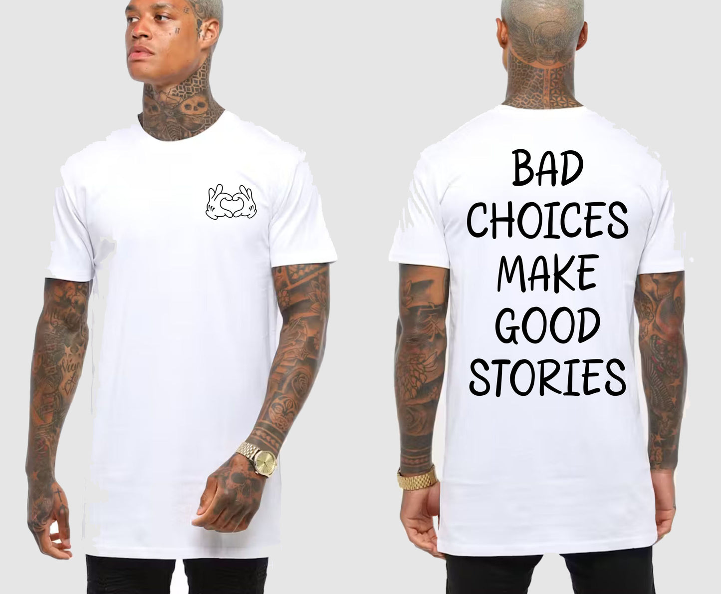 BAD CHOICES TALL TEE | SAINT SINNER STREETWEAR