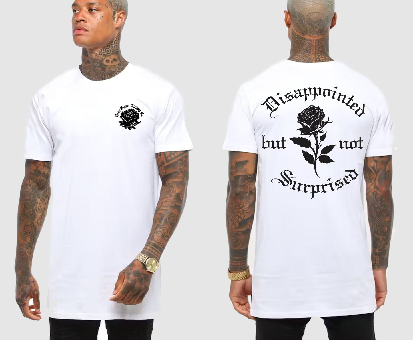 DISAPPOINTED BUT NOT SURPRISED TALL TEE | SAINT SINNER STREETWEAR