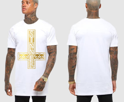 SINNER CROSS TALL TEE | SAINT SINNER STREETWEAR