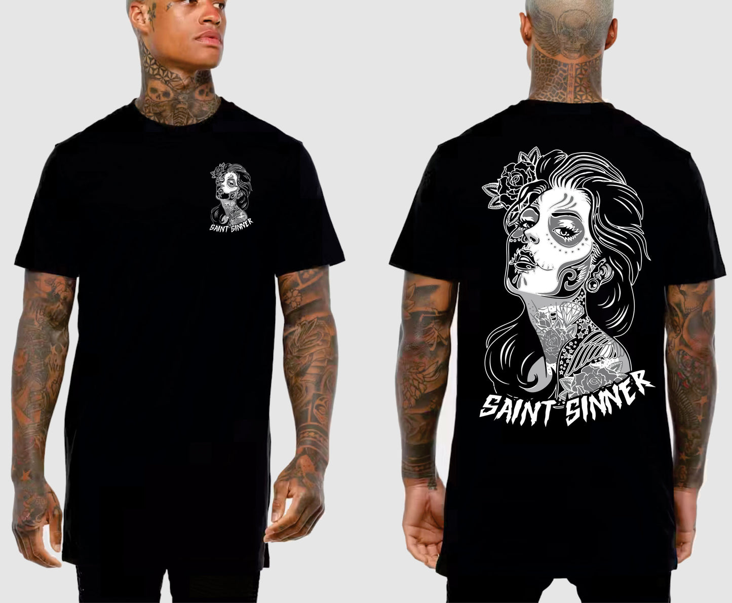 SUGAR SKULL TALL TEE | SAINT SINNER STREETWEAR