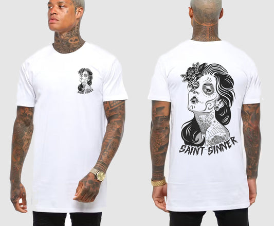 SUGAR SKULL TALL TEE | SAINT SINNER STREETWEAR