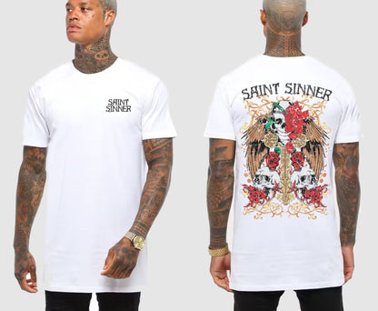 SKULL CROSS TALL TEE | SAINT SINNER STREETWEAR